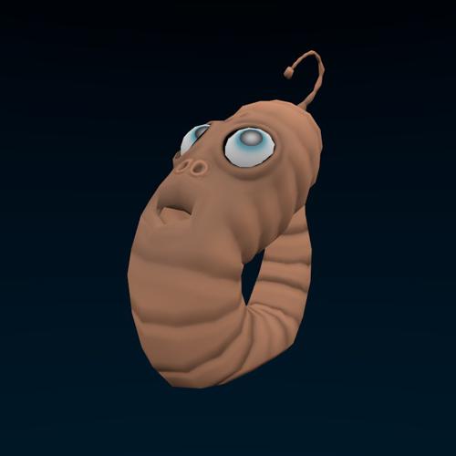 LowPoly Worm Character Rigged and Textured preview image